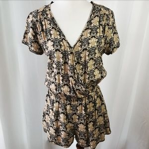 black & gold romper